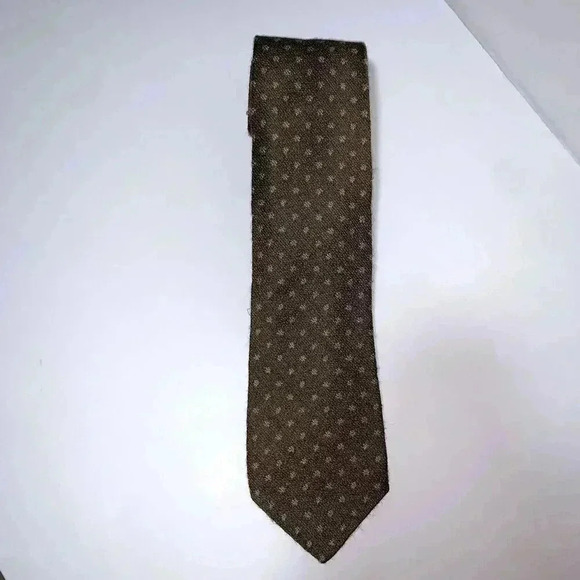 VINTAGE MEN'S DOT 65% WOOL AND 35% SILK  DONNAKARAN SIGNATURE TIE, - Picture 3 of 8